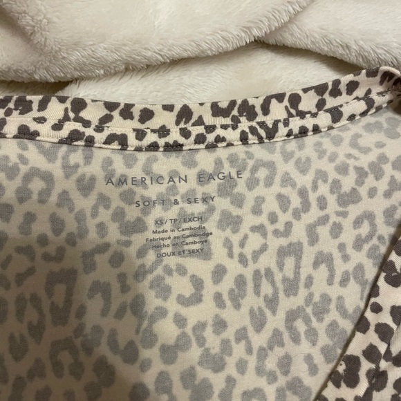 American Eagle Leopard Print “Soft and Sexy” Tee Shirt - Picture 2 of 3